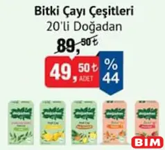 DOĞADAN BİTKİ ÇAYI ÇEŞİTLERİ 20'Lİ fiyat ve kampanya bilgisi